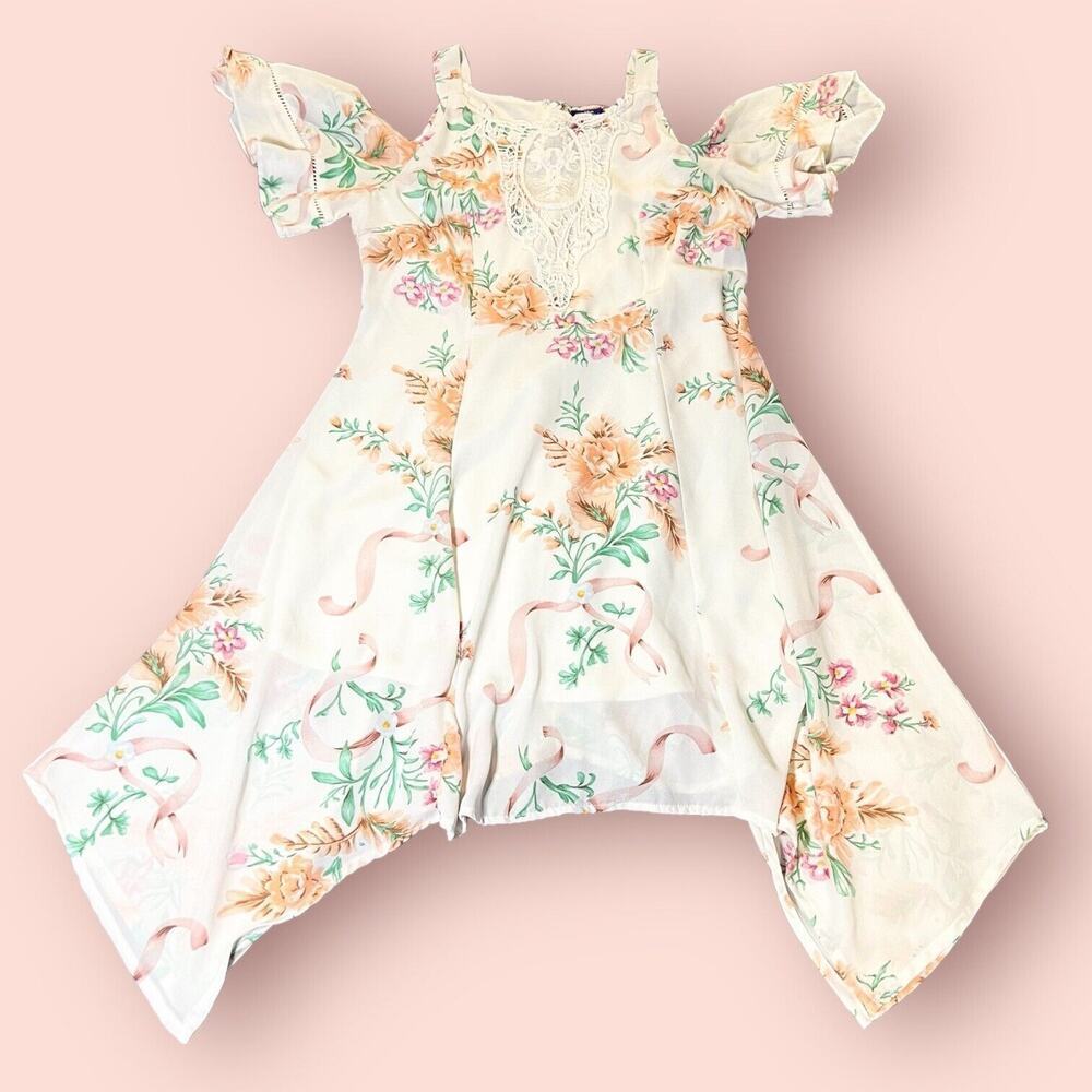 Disney Beauty and the Beast Dress Girls Small Floral Elegant Princess Gown